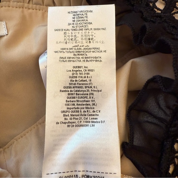 Guess Los Angeles Black Lace Wide-Leg Jumpsuit Size 10 – Floral overlays - Picture 5 of 16